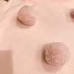 SheIn Pom Pom Detail Cold Shoulder Flannel 2 pieces Nightdress/Rabbit headband Photo 3