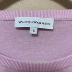 White + Warren Twisted Hem Crewneck Sweater Pink Photo 3