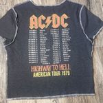 AC/DC Charcoal Grey Graphic Rock Band Baby Tee T Shirt Vintage American Tour #88 Gray Size undefined Photo 1
