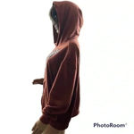 Butterfly rhinestones women’s full zip bling hoodie jacket Size Med Orange Photo 8