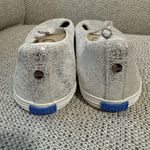 Keds  Square Toe Mary‎ Jane Sneaker in Silver Metallic Leather Size 7.5 Photo 4