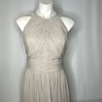 Dessy Collection Dress Halter Maxi Gown Prom Shirred Chiffon Open Back 6 8 Photo 7