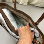 Michael Kors Voyager Tote Purse Bag Brown Pink White NWT NEW Photo 3