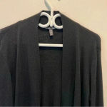 Eileen Fisher  Black Long Sleeve Cardigan 100% Merino Wool size L Photo 1