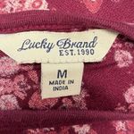 Lucky Brand  Maroon Diamond Print Medium Sweater Photo 1