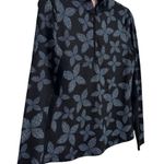 BEN HOGAN Long Sleeve Pixel Floral Sun Performance Knit Golf Top NWOT Small Black Photo 2