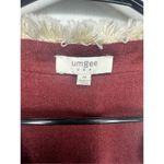 Umgee Maroon Boho Half Sleeve Cardigan With Fringe And Crochet Details Photo 2