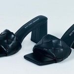 Princess Polly  Black Bisou Woven Heel Photo 0