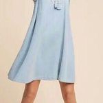 Anthropologie  Ne Quittez Pas Denim Tassel Embroidered Swing Dress NEW Size M Photo 0