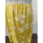 Bonwit Teller Yellow Floral Print Silk Dress Vintage 1950's Size 12 Photo 3
