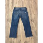 ZARA BASIC 1975 DENIM Women's Blue Flamingo Embroidered Distressed Jeans Size 30 Photo 1