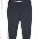 Talbots  Side Zip Cropped Black Flat Front Slim Fit Dress Pants Women's Size 14 Photo 0