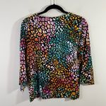 Perry Ellis Women's Multicolor Leopard Print Quarter Sleeve Top Photo 6
