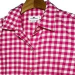 Vineyard Vines 0 Lipstick Pink White Becket Gingham Brushed Flannel Button Shirt Photo 1