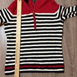 Lauren Ralph Lauren Women’s XL Nautical Stripe Quarter Zip Sweater Cotton 2000s Red Photo 3