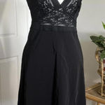 Vintage Unmentionables Women’s Small Black‎ Lace Slip Dress Retro Flowy Black Photo 0
