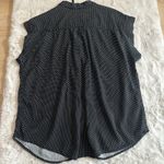 Jachs ‎ Girlfriend Black White Short Sleeve Button Collar Blouse Top Size XXL Photo 8