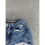 American Eagle  Jeans Women 0 Distressed Plaid‎ Patch Frayed Denim Pants Photo 6