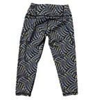 Sweaty Betty  Women's Power Crop Legging Blue Yellow Geometric Size 6 Photo 2