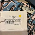 Balenciaga NWT. RUNWAY! $1745 printed Satin Dress FR 36 / US 4 blue Photo 11