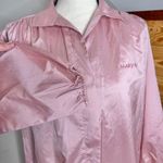 Vintage Mary Kay Consultant Jacket Smock Pink Large L 1988 Long Sleeve Satin Photo 4