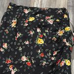 Veronica Beard  Black Floral Vanity Silk Midi Skirt Size 4 Photo 5