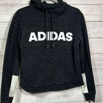Adidas  Black Pullover Hoodie Sweatshirt Spell Out Women's‎ Medium Long Sleeve Photo 0