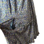 Universal Threads Universal Thread Tiered Mini Dress Size S Ditsy Floral Print Pockets Blue Ruffle Photo 3