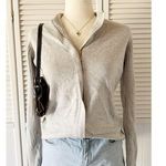 Max Studio Tommy Hilfiger Grey Zip Up Sweater Top Photo 0