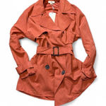 Entro Faux Suede‎ Double Breasted Trench Coat Photo 0