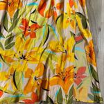 House of Harlow 1960 X Revolve Tropical Print Satin Slip Dress Women’s Large Yellow Photo 4