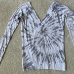 Chaser NWT  white gray tie dyed long sleeve deep V top size M Photo 0