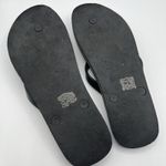 Ralph Lauren Women's 10 Patent Leather Flip Flops Black White Polka Dot Preppy Photo 2