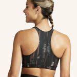PELOTON Show Up Floral High Neck Sports Bra Size Small NWT Black Photo 1