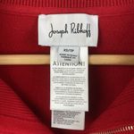 Joseph Ribkoff  Red Short Dolman Sleeve Knit Zip Neck Oversized Sweater XS Photo 6