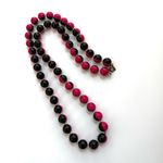 Pink and black beaded vintage necklace Photo 2