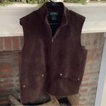 Ralph Lauren Lauren  Brown Polyester Zip Up Vest size XL Photo 0