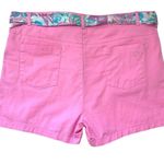 Stella Parker Women's Stylish Belted Short w/ Printed Waist Scarf Pink Size 12 Photo 1