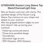 Gymshark Illusion Long Sleeve In Black/Charcoal/Light Gray Size M Photo 10