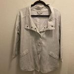 Poetry Viscose Linen Blend Utility Beige Jacket Size 8/10 Photo 0