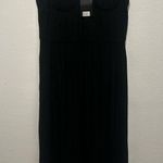 DKNY  Black Midi Pleated Dress NWT 10 Photo 0