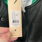 Rebecca Minkoff NWT  Black/Green Faux Leather Quilted Racer Jacket Size XS Photo 6