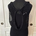 Free People BLACK CROCHET KNIT BOHO DRESS Photo 3