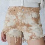 PacSun 💋 Sand Tie Dye High Waisted Denim Festival Shorts, Size 27 Photo 0
