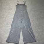 Caution to the Wind  Black and White Striped Button Front Crop Jumpsuit Small Photo 4