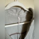 Free People  all about the‎ feels button down top tunic shirt sz large in grey Photo 2