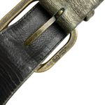 Vtg Suzi Roher Leather Belt Small Womens Green Metallic Brass Abel Canada 1.5" Photo 7