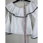 Zara Top Blouse Size Medium Off Shoulder Flirty Party Casual Dressy Photo 3
