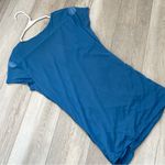 Vintage Mesh Top ruched wrap fitted womens Blue (medium) y2k going out party Photo 3