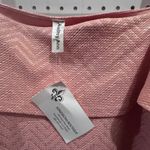 Audrey Ann Pink Textured Cold Shoulder Ruffle Dress Metallic Patterned Size M Photo 3